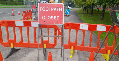 Each burst requires the area to be fenced off for safety King's Inch Road Sewer Upgrade