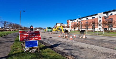Repairs have required traffic management King's Inch Road Sewer Upgrade
