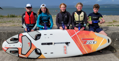 Group of windsurfers