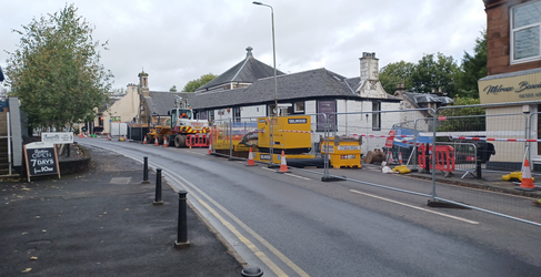 Only a short section of road will be closed to through traffic Bridge of Weir Sewer Upgrade
