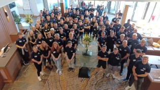 A picture of all the Scottish Water apprentices who joined in 2023 at their induction week.