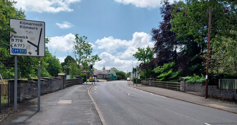 The road is a key route from Glasgow and the M77 Stewarton Kirkford Bridge Overflow Upgrade