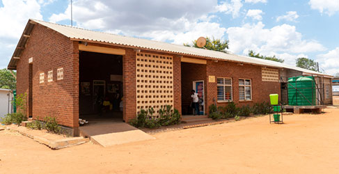 A health centre building in Malawi