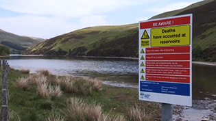 Water Reservoir Warning Sign Water Reservoir Warning Sign