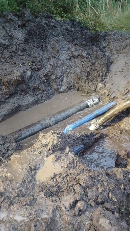 Burst water main Cumbernauld