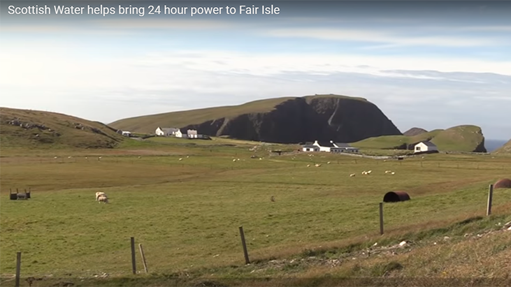 Scottish Water helps bring 24 hour power to Fair Isle