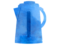 Watercolour graphic of kettle