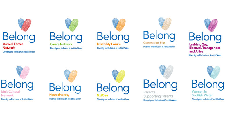 all Scottish Water Belong Network logos