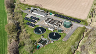 The new solar scheme at Milnathort waste water treatment works