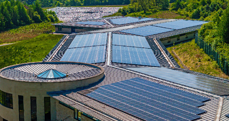 The new solar scheme at Milngavie water treatment works