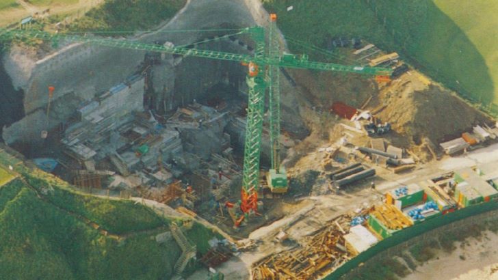 The existing works on Tantallon Terrace being constructed in 1994/1995