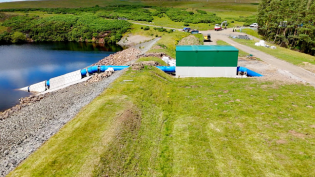 The new siphon at Whiteadder Reservoir