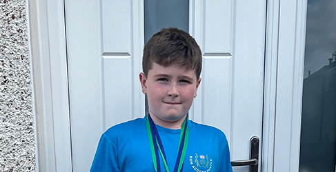 Young Learn to Swim student Callan Johnston head and shoulders