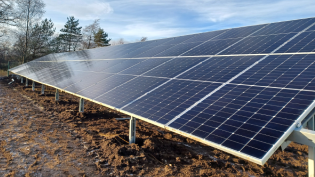 Some of the new PV panels at Bonnybridge WWTW