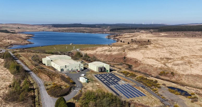 The new solar scheme at Penwhirn water treatment works