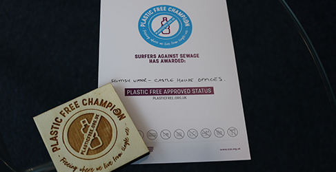 Scottish Water Dunfermline gets Plastic Free Status Scottish Water Dunfermline gets Plastic Free Status