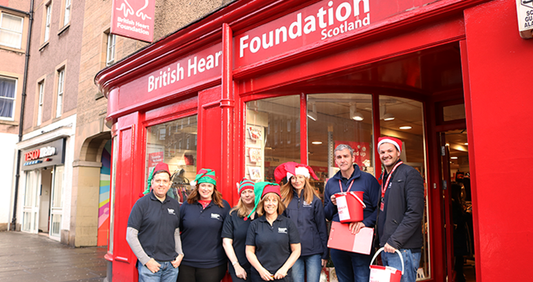 Scottish Water staff volunteer at BHF Scotland’s shop on Nicolson Street Edinburgh