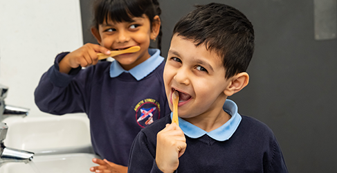 Annette Primary School celebrate National Toothbrushing Day Annette Primary School celebrate National Toothbrushing Day