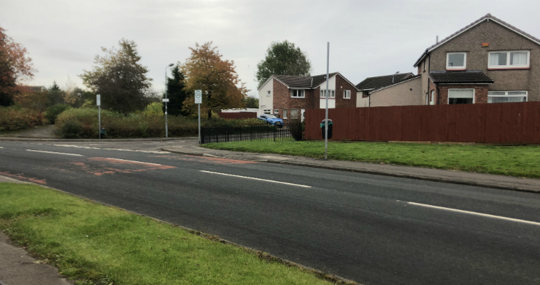 Location of Bishopbriggs sewer flooding project Location of Bishopbriggs sewer flooding project