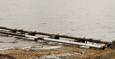 New outfall pipe at Limekilns