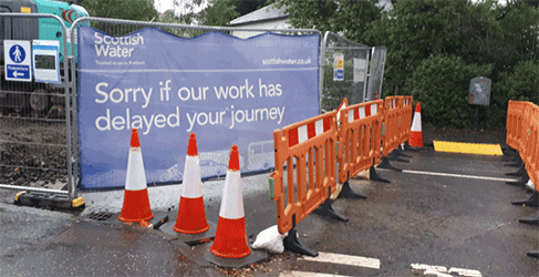 Giffnock Delay Sign