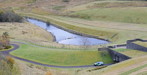 Landscape picture of a reservoir
